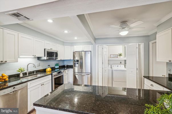 Interior, Kitchen, Recessed Lighting, Stainless Steel Appliances, Washer
