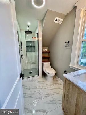 Bathroom, Glass Shower, Interior, Marble