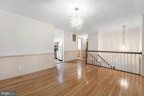 Chandelier, Empty room, Interior, Kitchen, Wood Texture Flooring