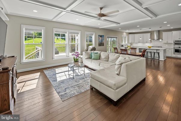 Interior, Kitchen, Living room, Recessed Lighting, Stainless Steel Appliances, Wood Texture Flooring