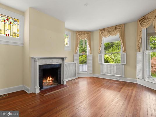Empty room, Fireplace, Interior, Wood Texture Flooring