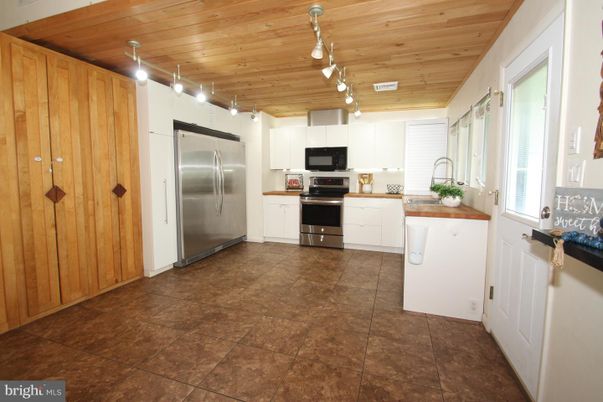Interior, Kitchen, Stainless Steel Appliances, Wooden Ceilings