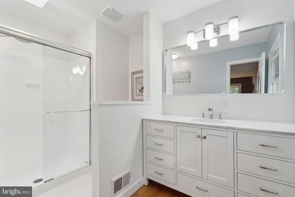 Bathroom, Dual Sink Vanities, Glass Shower, Interior