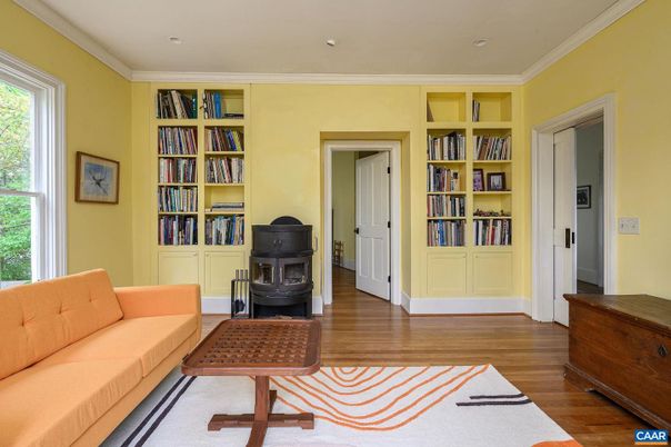 Fireplace, Interior, Recessed Lighting, Wood Texture Flooring
