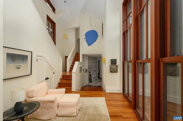Fireplace, Interior, Pendant Lights, Wood Texture Flooring