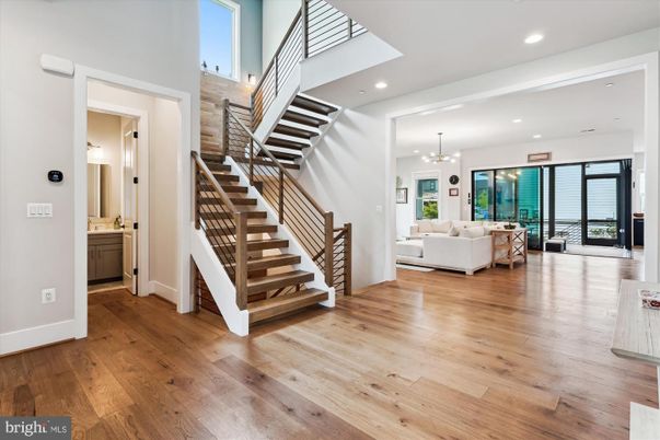 Interior, Living room, Pendant Lights, Recessed Lighting, Wood Texture Flooring