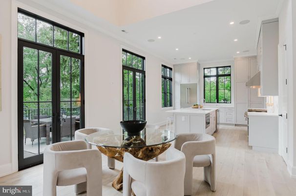 Dining room, Interior, Kitchen, Recessed Lighting, Wood Texture Flooring