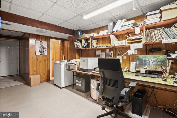 Home Office, Interior, Wooden Walls