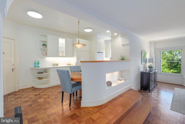 Dining room, Fireplace, Interior, Kitchen, Pendant Lights, Recessed Lighting, Wood Texture Flooring
