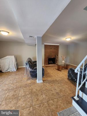 Fireplace, Interior, Stone Walls