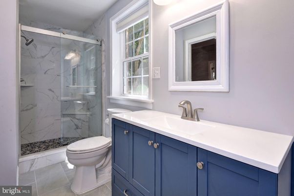 Bathroom, Glass Shower, Interior, Marble Walls