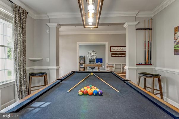 Billiard Table, Fireplace, Game Room, Interior