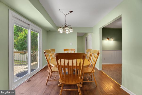 Chandelier, Dining room, Interior, Pendant Lights, Wood Texture Flooring