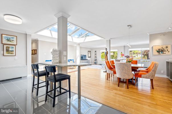Dining room, Glass Ceilings, Interior, Pendant Lights, Wood Texture Flooring