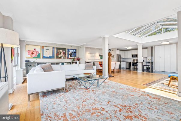 Interior, Kitchen, Living room, Recessed Lighting, Stainless Steel Appliances, Wood Texture Flooring
