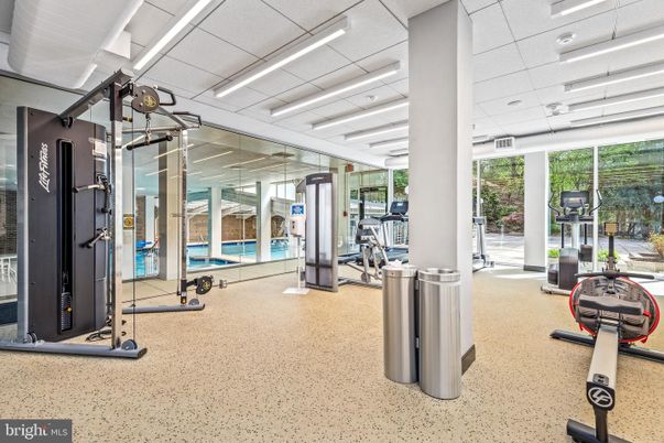 Fitness Equipment, Gym, Interior, Recessed Lighting