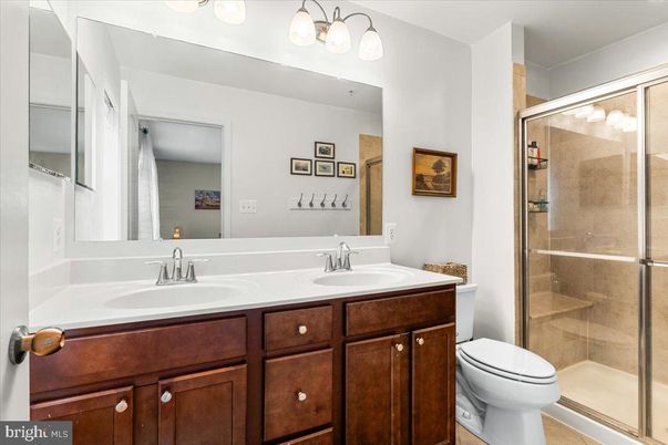 Bathroom, Dual Sink Vanities, Glass Shower, Interior