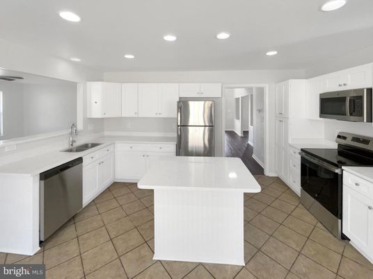 Interior, Kitchen, Recessed Lighting, Stainless Steel Appliances