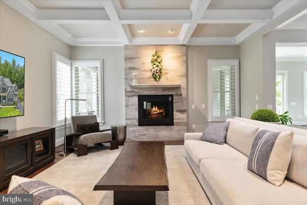 Fireplace, Interior, Living room, Recessed Lighting