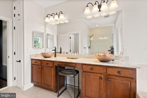 Bathroom, Dual Sink Vanities, Glass Shower, Interior