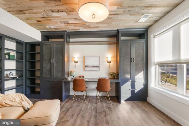 Home Office, Interior, Wooden Ceilings, Wood Texture Flooring