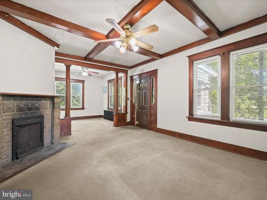 Empty room, Fireplace, Interior