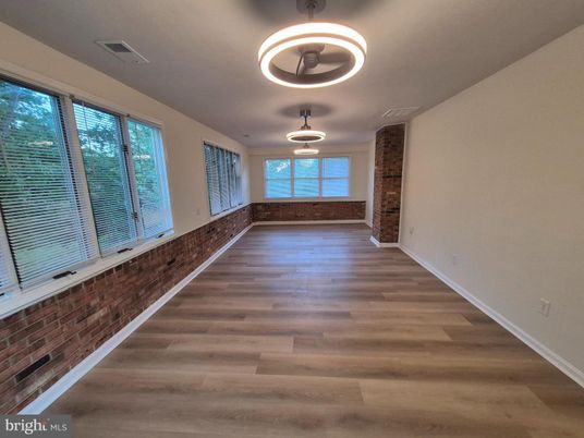 Empty room, Interior, Stone Walls, Wood Texture Flooring