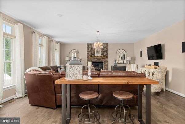 Chandelier, Fireplace, Interior, Living room, Wood Texture Flooring