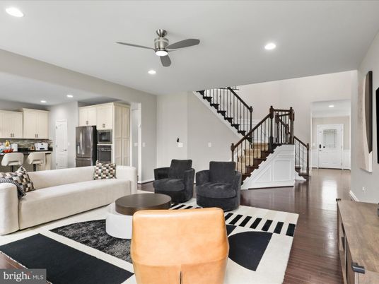 Interior, Kitchen, Living room, Recessed Lighting, Stainless Steel Appliances, Wood Texture Flooring