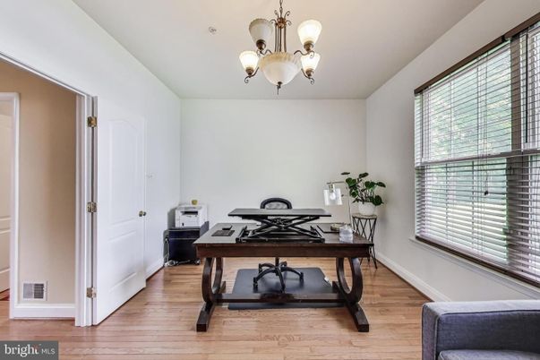 Chandelier, Home Office, Interior, Wood Texture Flooring