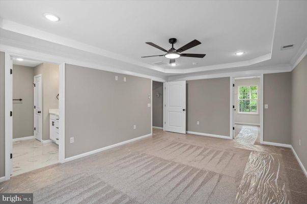 Bathroom, Empty room, Interior, Marble, Recessed Lighting