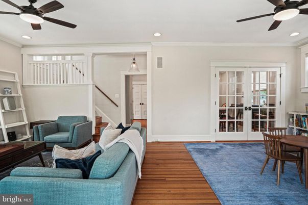 Dining room, Interior, Pendant Lights, Recessed Lighting, Wood Texture Flooring