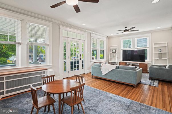 Dining room, Interior, Living room, Recessed Lighting, Wood Texture Flooring