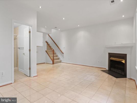 Empty room, Fireplace, Interior, Recessed Lighting