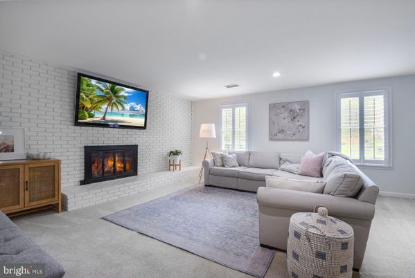 Fireplace, Interior, Living room, Recessed Lighting, Stone Walls