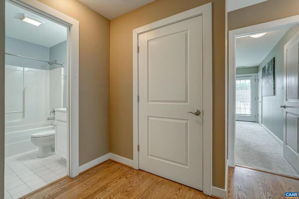 Bathroom, Glass Shower, Interior, Wood Texture Flooring