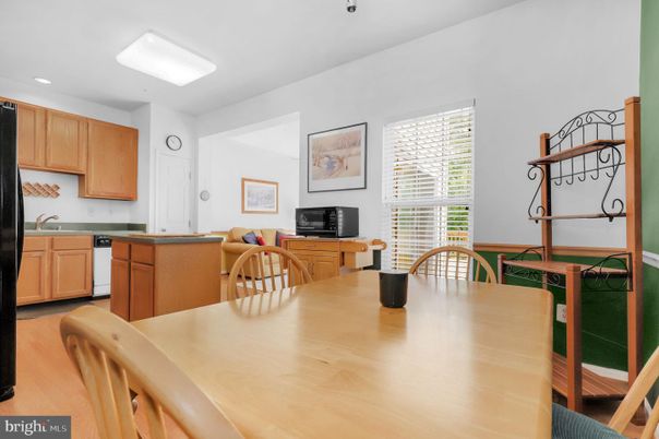 Dining room, Interior, Kitchen, Recessed Lighting, Wood Texture Flooring