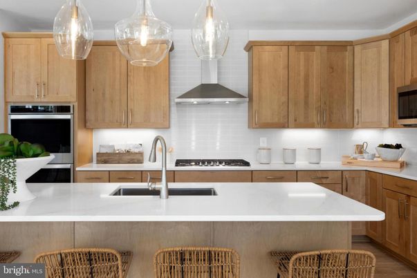 Interior, Kitchen, Pendant Lights, Stainless Steel Appliances, Wood Texture Flooring
