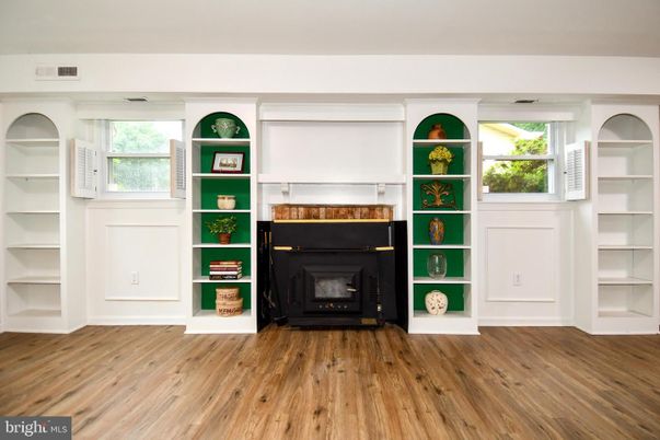 Fireplace, Interior, Wood Texture Flooring