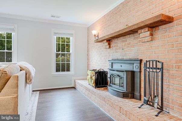 Fireplace, Interior, Stone Walls, Wood Texture Flooring