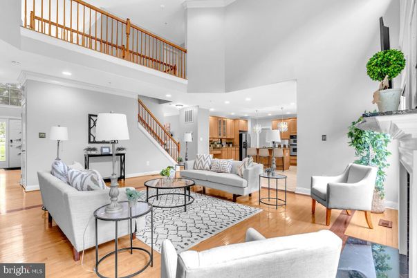 Dining room, Fireplace, Interior, Kitchen, Living room, Pendant Lights, Recessed Lighting, Wood Texture Flooring