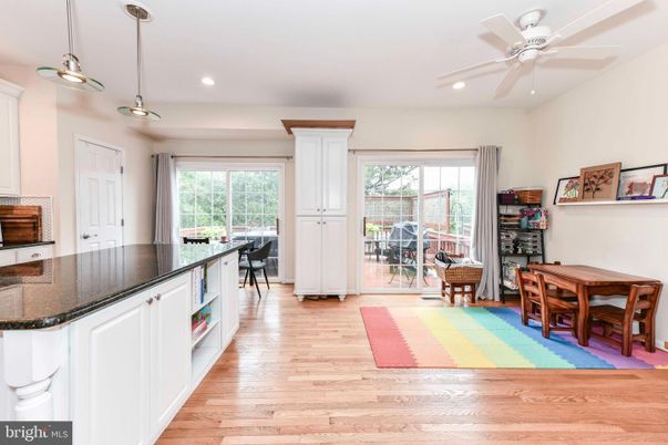 Dining room, Interior, Pendant Lights, Recessed Lighting, Wood Texture Flooring