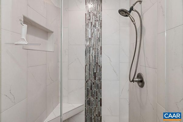 Bathroom, Glass Shower, Interior, Marble Walls