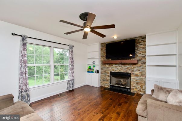 Fireplace, Interior, Stone Walls, Wood Texture Flooring