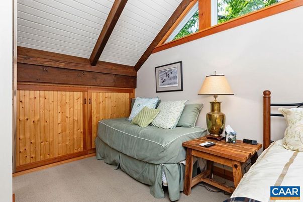 Bedroom, Interior, Wooden Beams, Wooden Walls