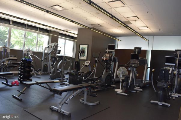 Fitness Equipment, Gym, Interior, Recessed Lighting