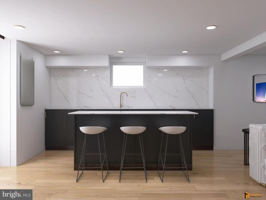 Interior, Marble Walls, Recessed Lighting, Wood Texture Flooring