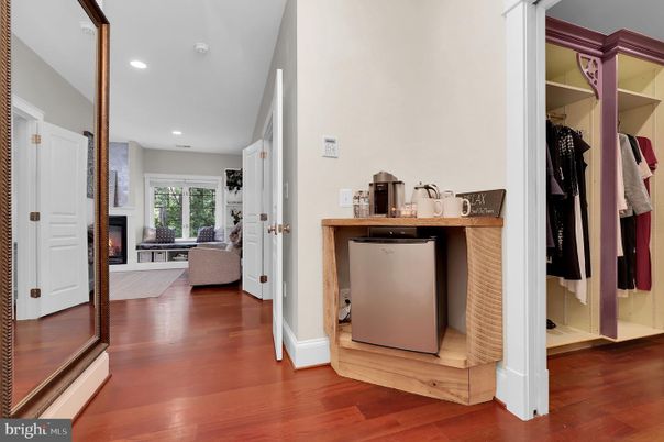 Fireplace, Interior, Recessed Lighting, Wood Texture Flooring