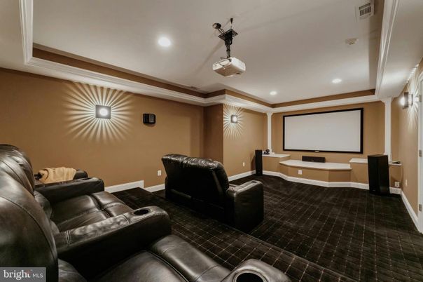 Home Theatre Room, Interior, Projection Screen, Recessed Lighting, Theatre Room
