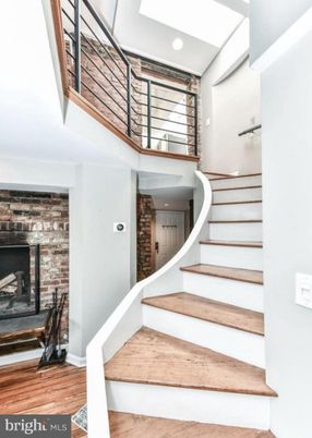 Fireplace, Interior, Recessed Lighting, Wood Texture Flooring